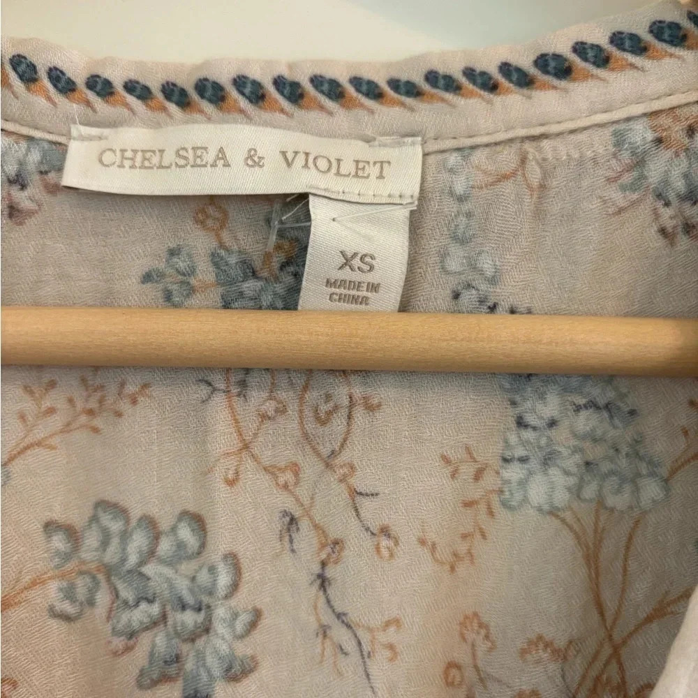 Chelsea & Violet Plisse Ruffle Deep V-Neck Long Smocked Tiered Maxi Dress - Picture 2 of 6